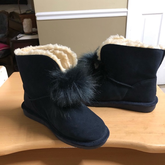 bearpaw boots with pom poms